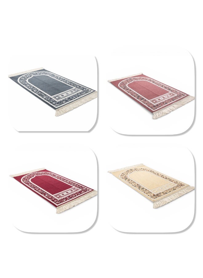 Extra Large Premium Prayer Mat 75 by 160 cm – Classic Mihrab Design with Free Prayer Beads - Image 5